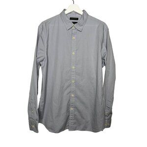 Banana Republic Slim Fit Gray Button Down Shirt Mens Large